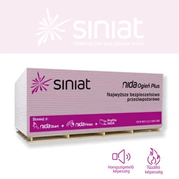 SINIAT Gipszkarton lap tűzgátló