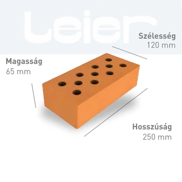 LEIERTHERM Kisméretű kevéslyukú tégla