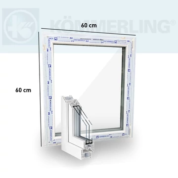 KÖMMERLING 76AD 60x60 bukónyíló ablak (jobb/bal)