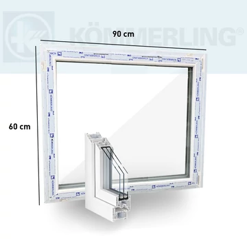 KÖMMERLING 76AD 60x90 bukónyíló ablak (jobb/bal)